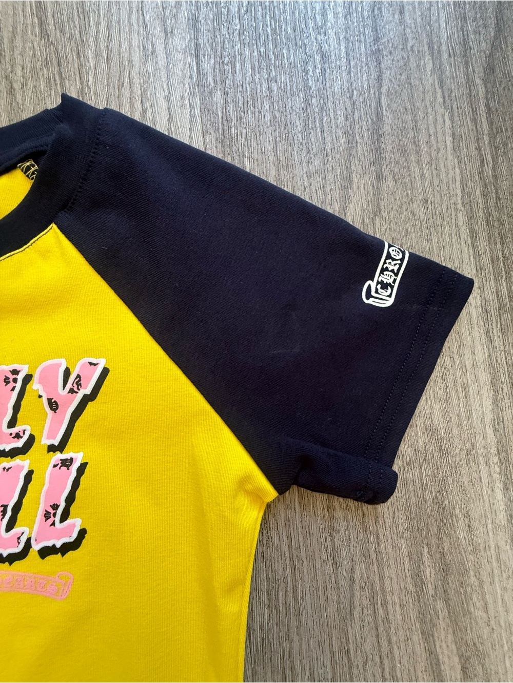 Deadly Doll Yellow & Navy Women’s Streetwear Tee - Picture 4 of 7